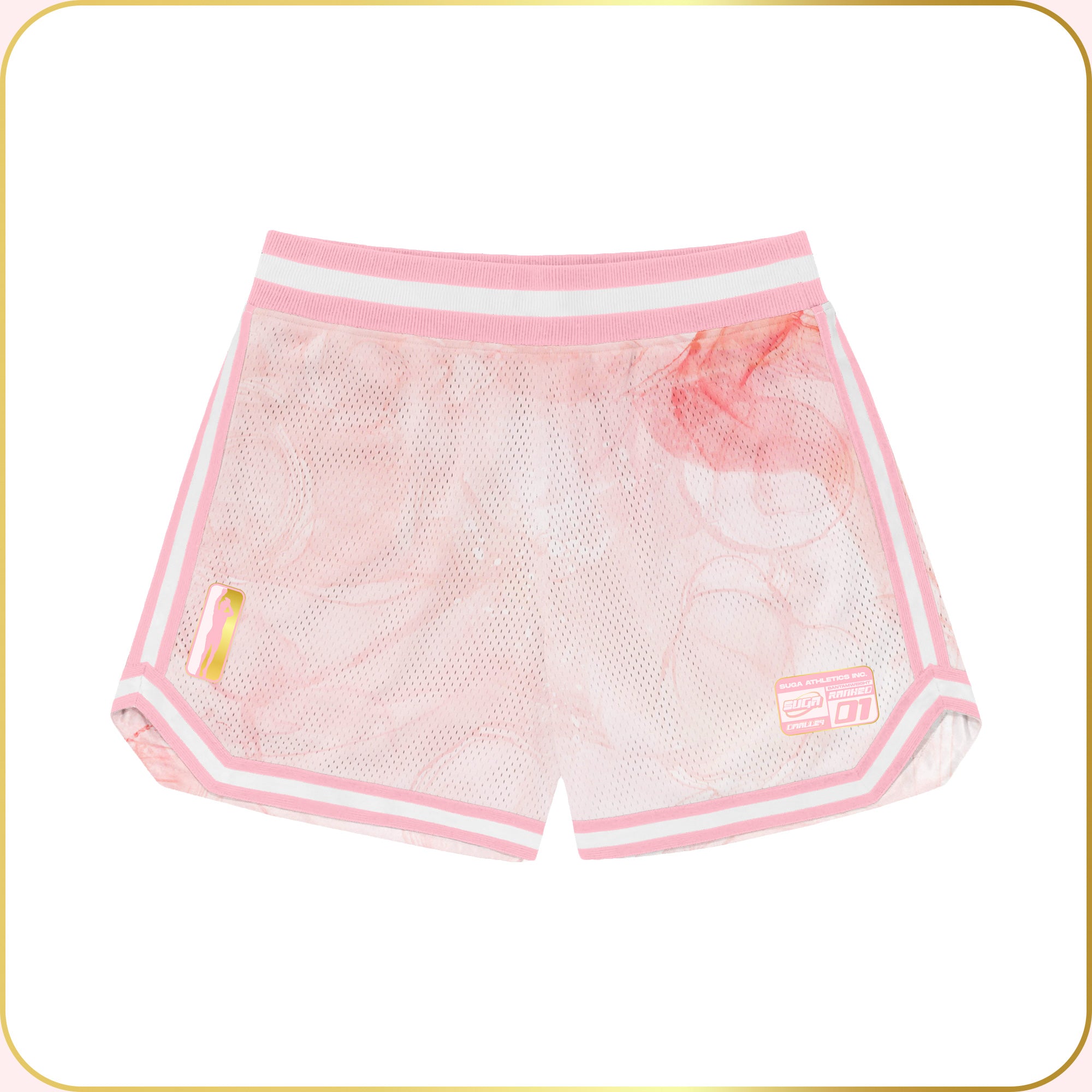 #1 Pink Marble Shorts