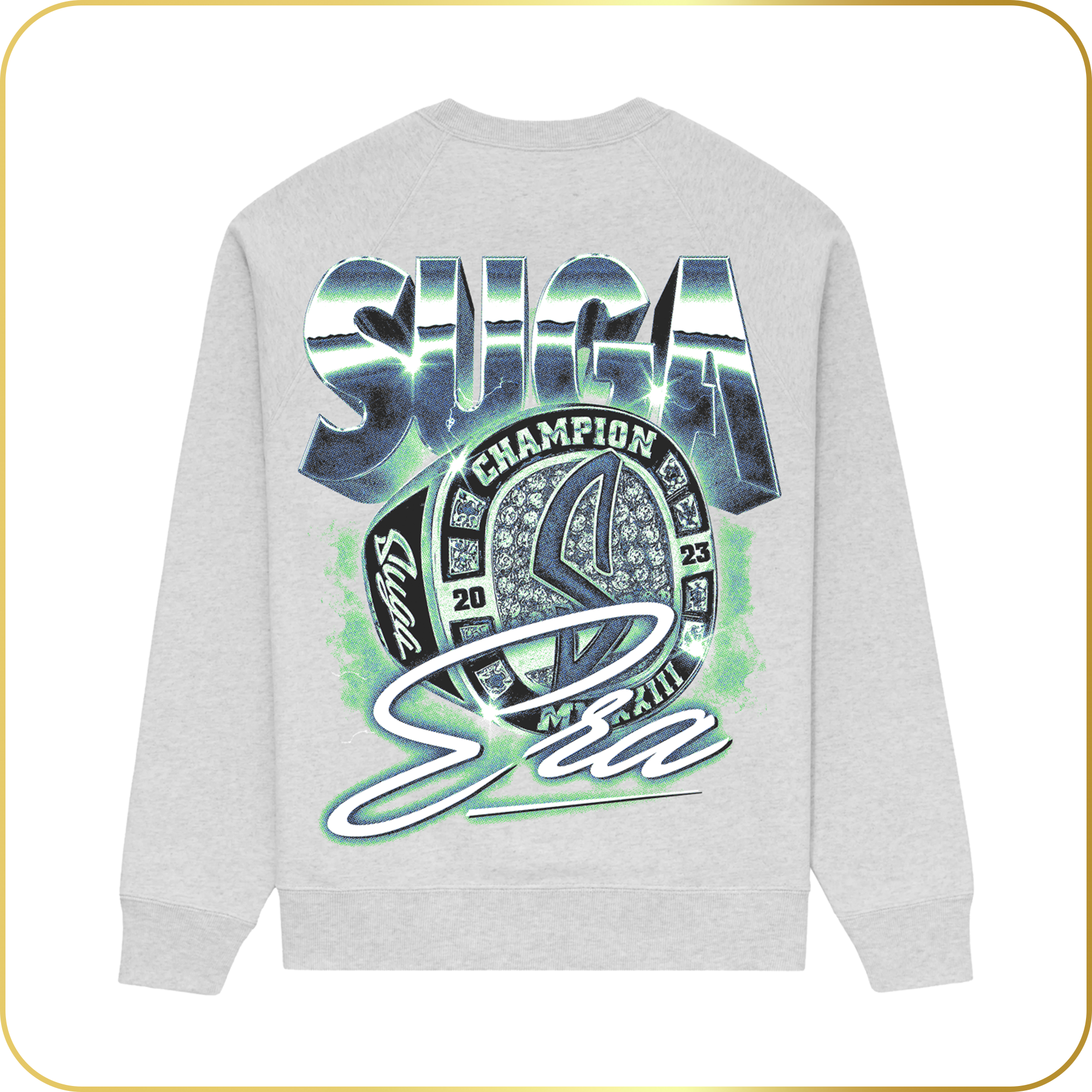 Suga Era Ring Heather Grey Crewneck