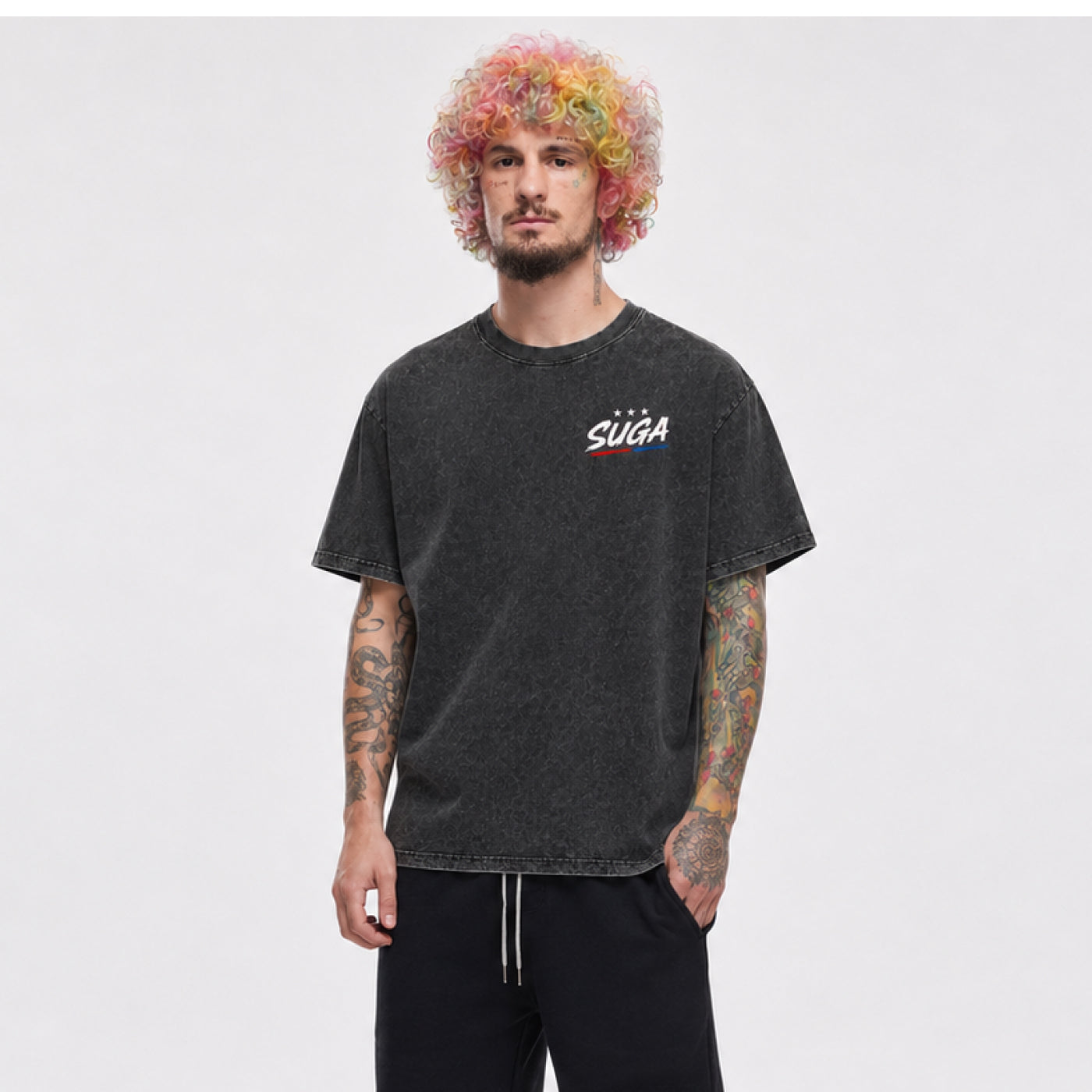 America 250 Black Snow Washed Tee