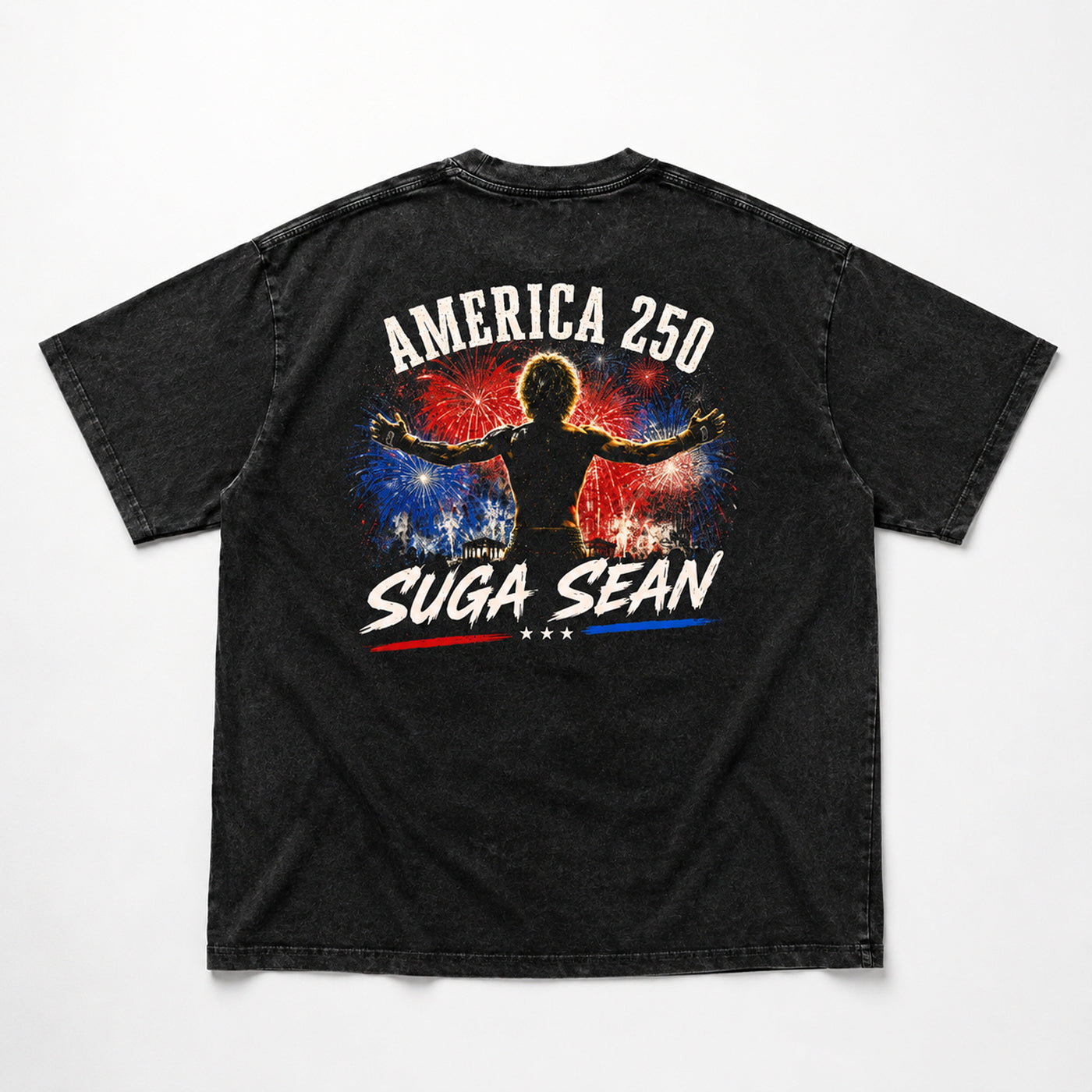 America 250 Black Snow Washed Tee
