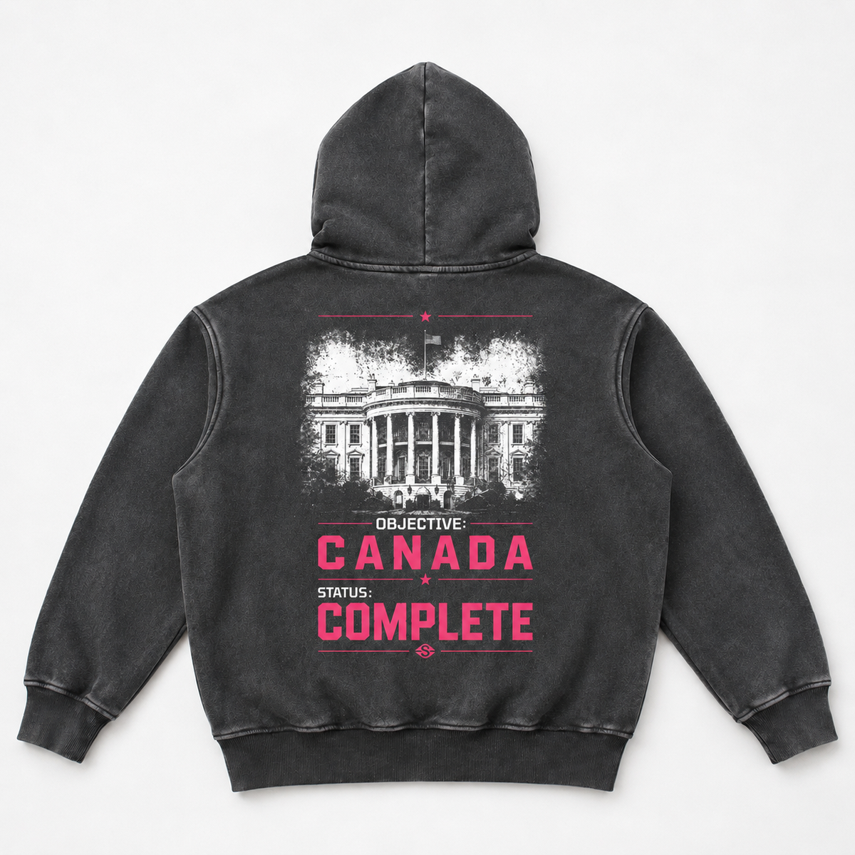 White House Snow Washed Black Hoodie