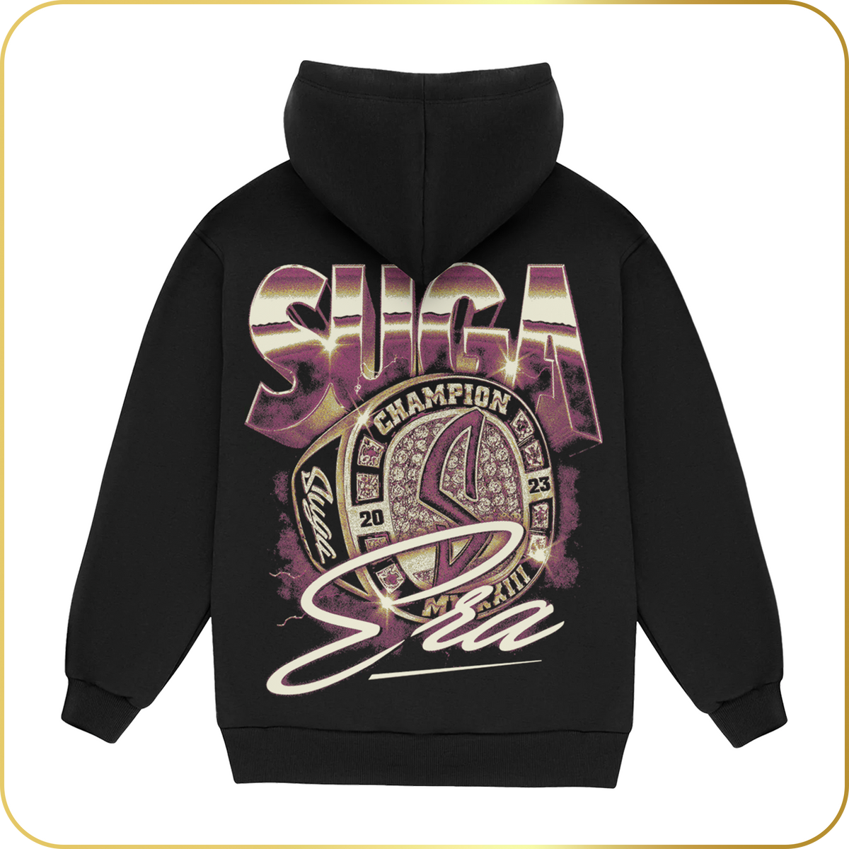 Suga Era Ring Black Hoodie Suga Era Ring Black Hoodie