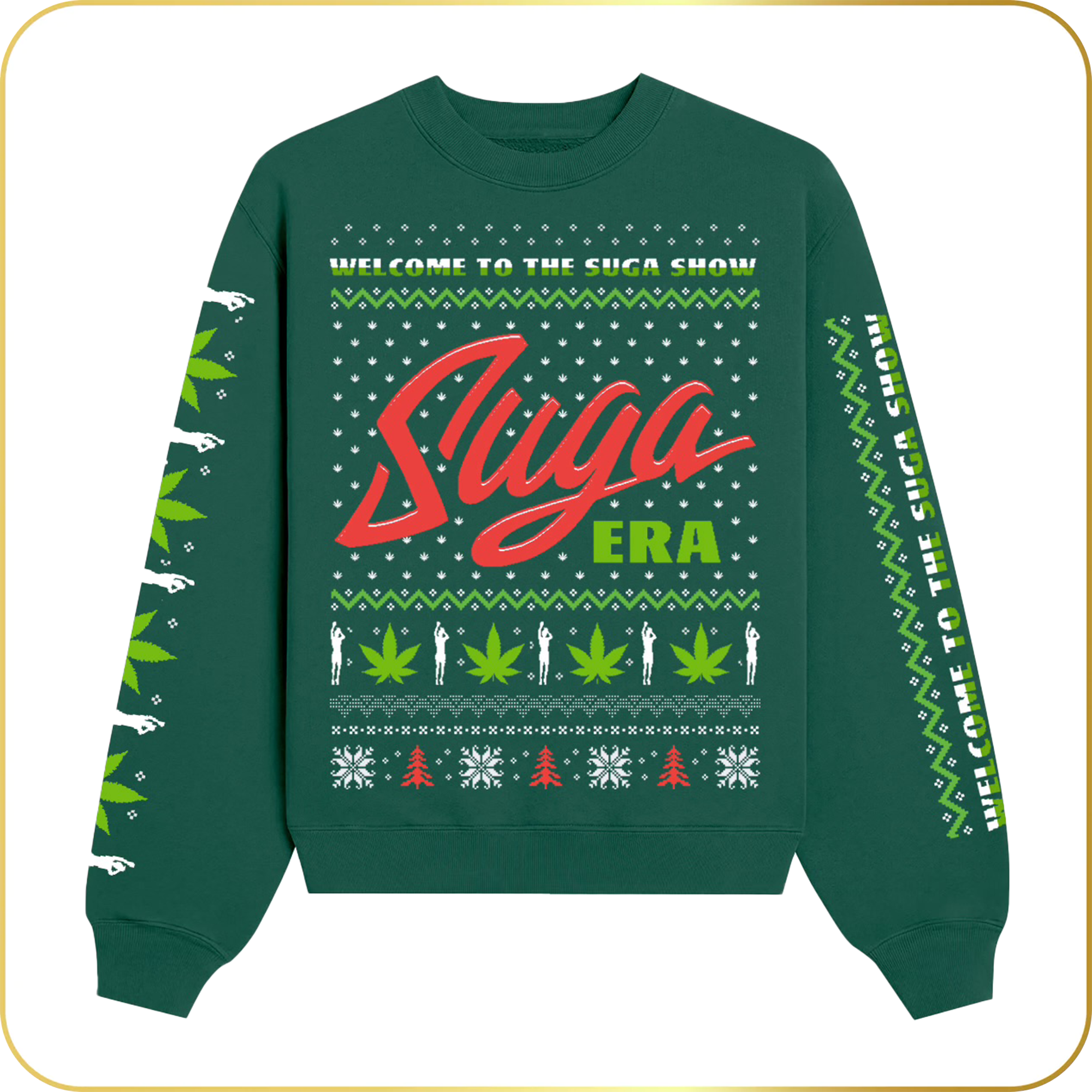 Suga Era Green Holiday Crewneck