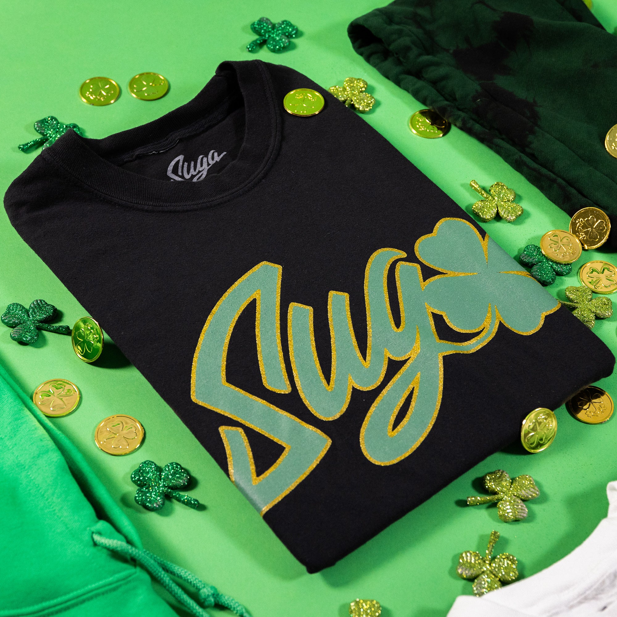 Suga Shamrock Black Tee